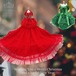 予約（海外ハンドメイド）【№B04048-L】クリスマス＆ハッピーニューイヤー　きらきらスパンコールドレス（2way）