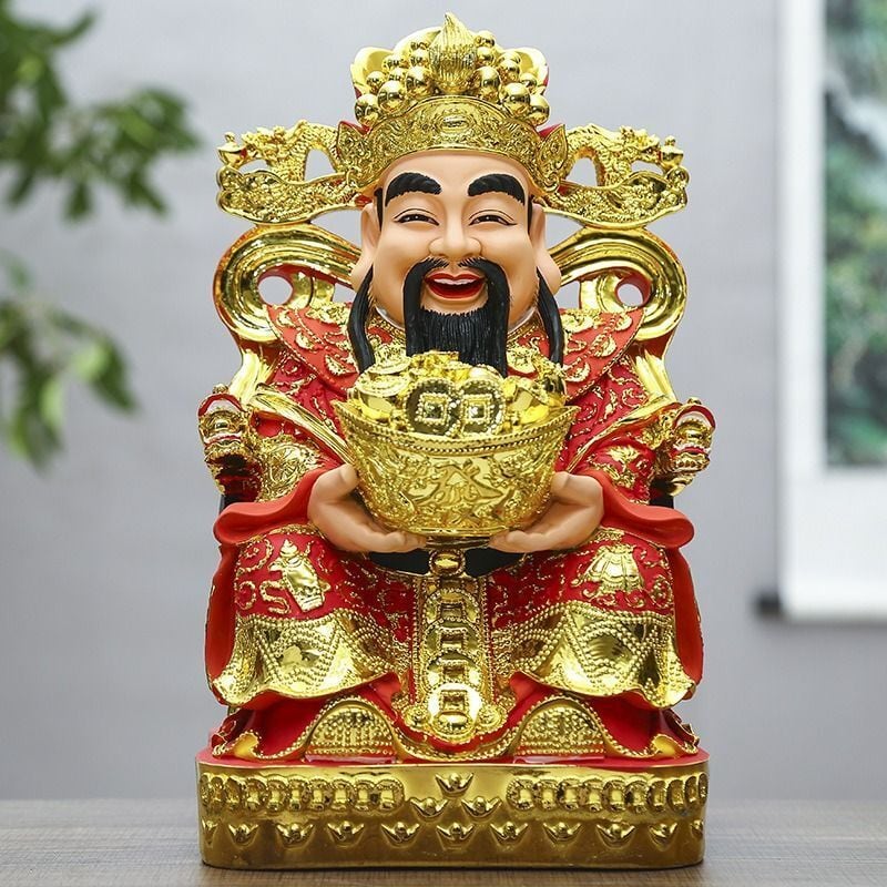 富の神 仏像 神 黄金 ゴールド 金 銅製 幸運 癒し 浄化 幸運 開運 恋愛