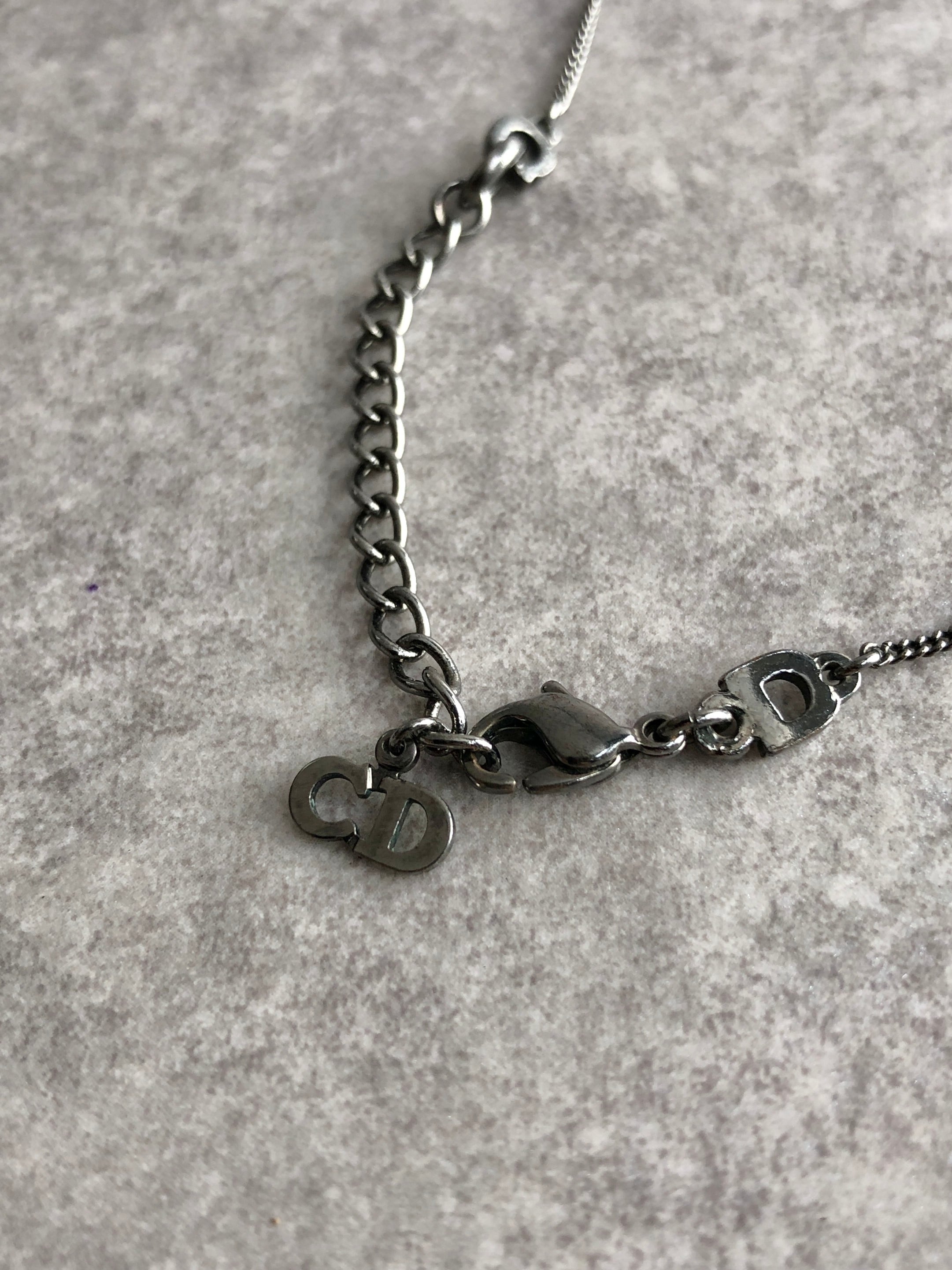Christian Dior クリスチャン ディオール ネックレス シルバー ロゴ