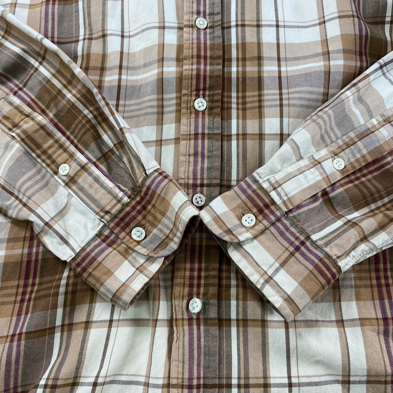 Ralph Lauren ラルフローレン CUSTOM FIT 長袖 マドラスチェックシャツ