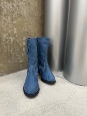 デニムヒールブーツ