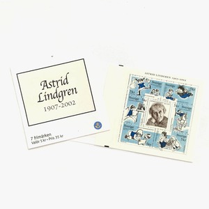 切手帳（未使用）「アストリッド・リンドグレーン追悼 - ７枚構成（2002）」