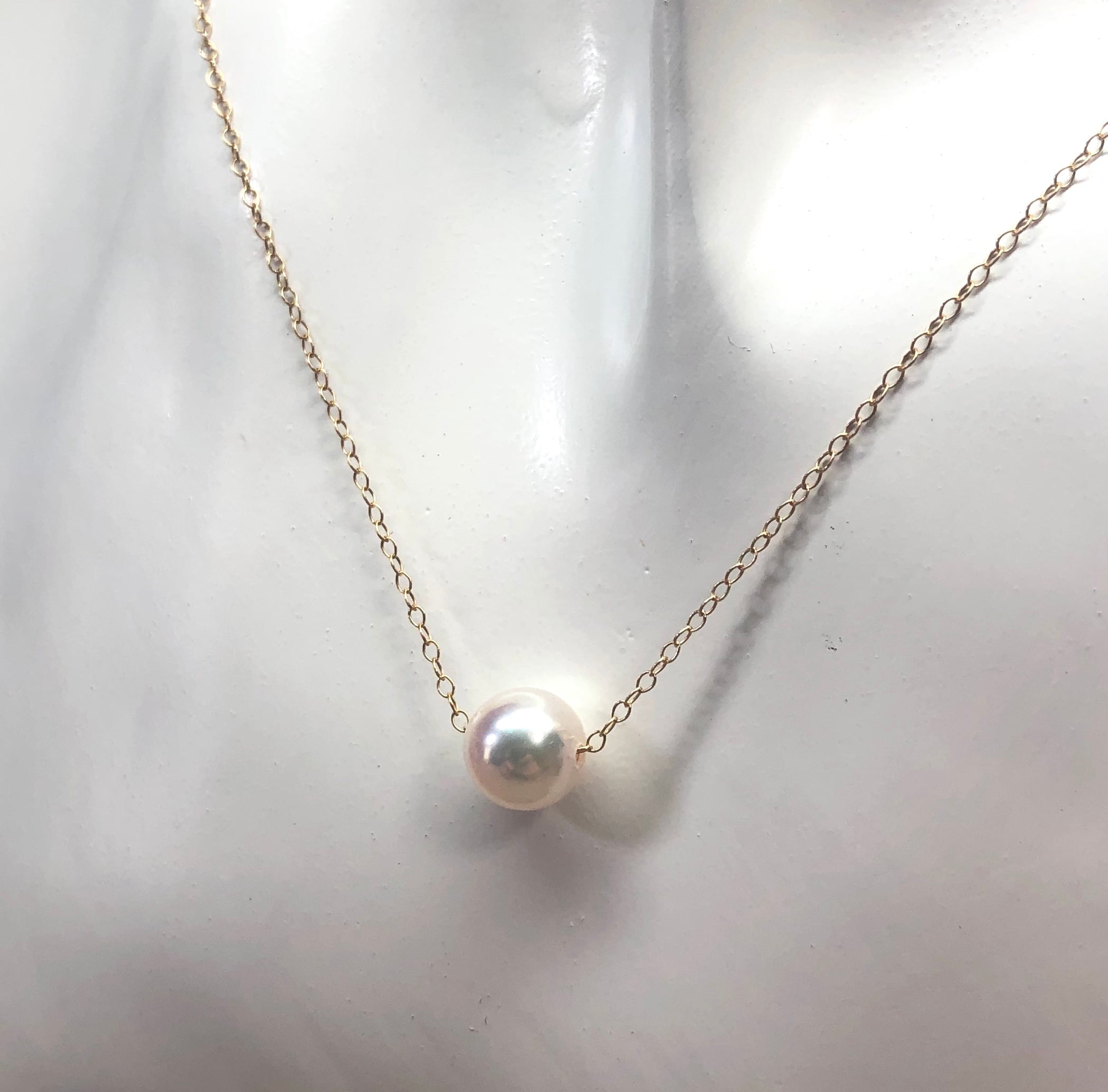 14kgf】スルーネックレス（7.5mm・アコヤ真珠）※刻印あり | ZEN56