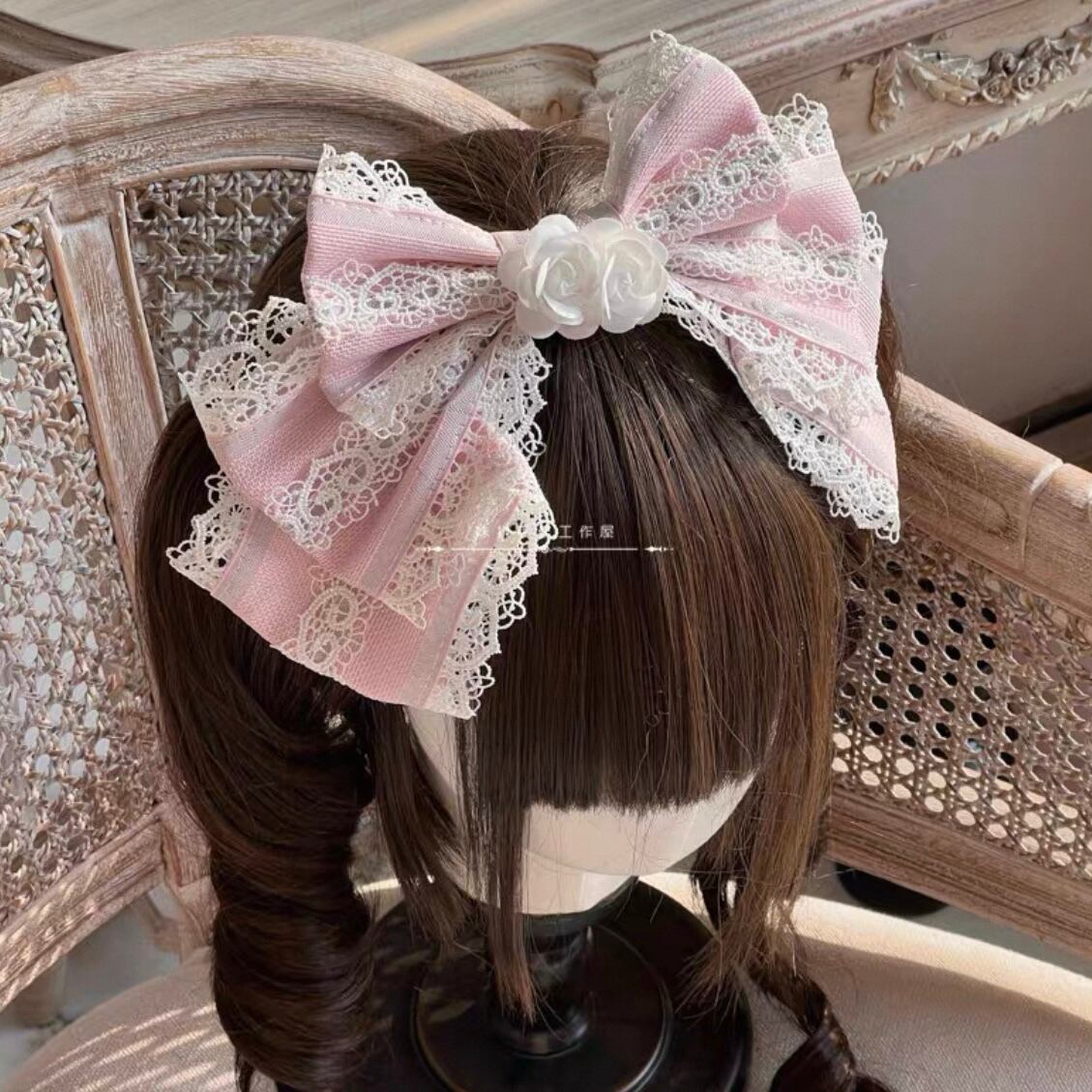 ♡ Princess flower フリルリボンカチューシャ pink ♡ | Sayakadoll
