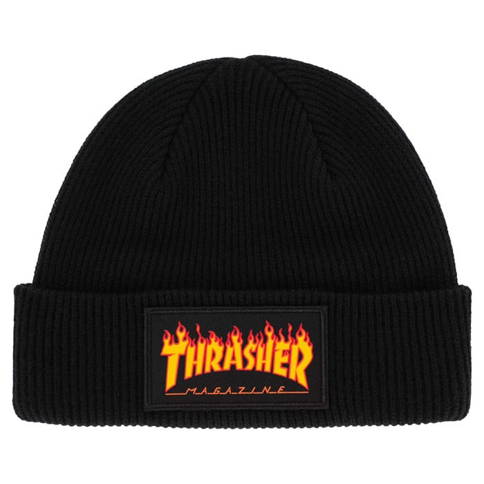 THRASHER スラッシャー ビーニー ニット帽 フレイム 帽子 ワッペン