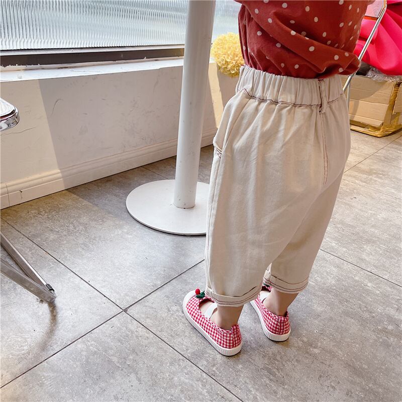 【即納】ぽわんシルエットのステッチパンツ|海外子供服|韓国子供服