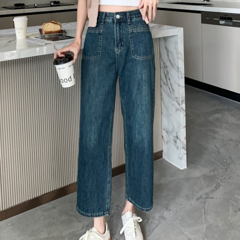 ダークブルーデニムワイドレッグパンツ サイズ3 デニム ワイド