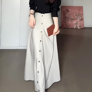 フロントボタン マキシスカート B17