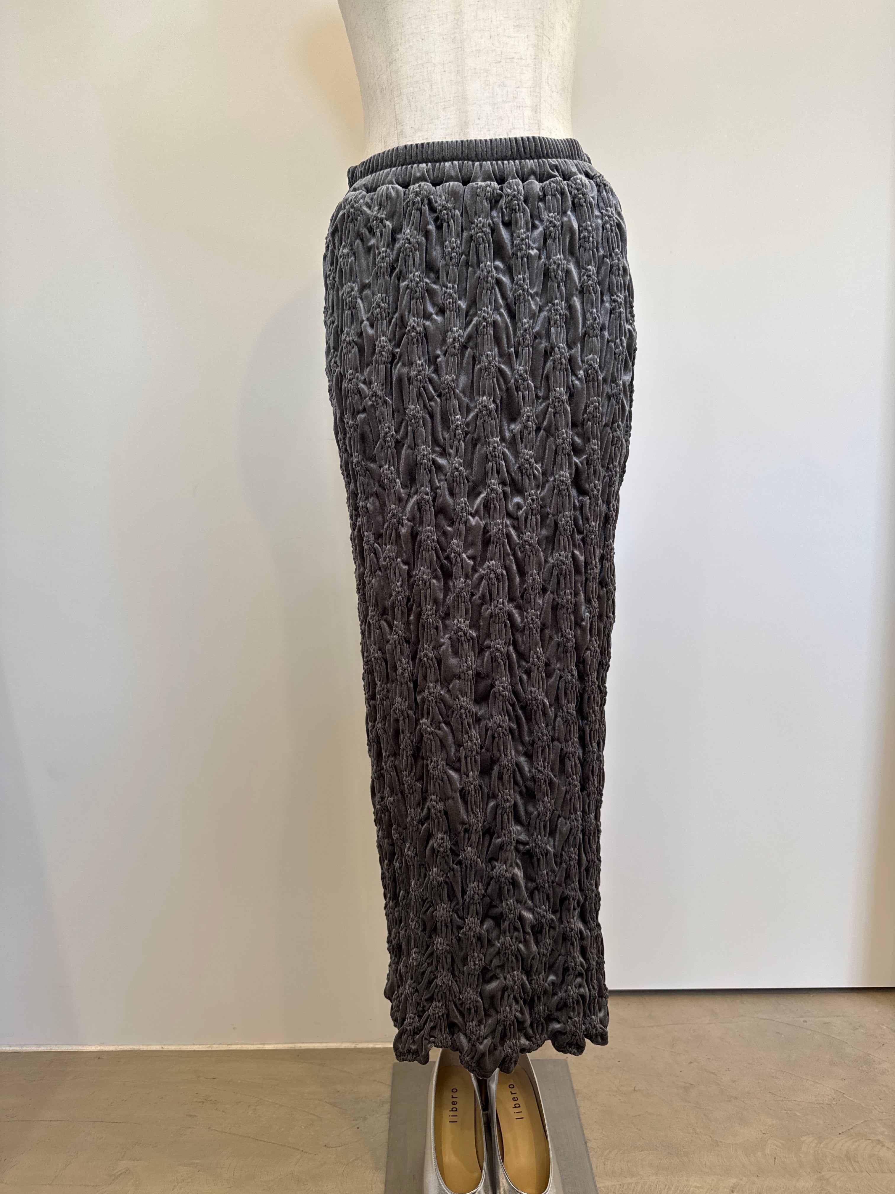 【SELECT】ベロアシャーリングタイトスカート