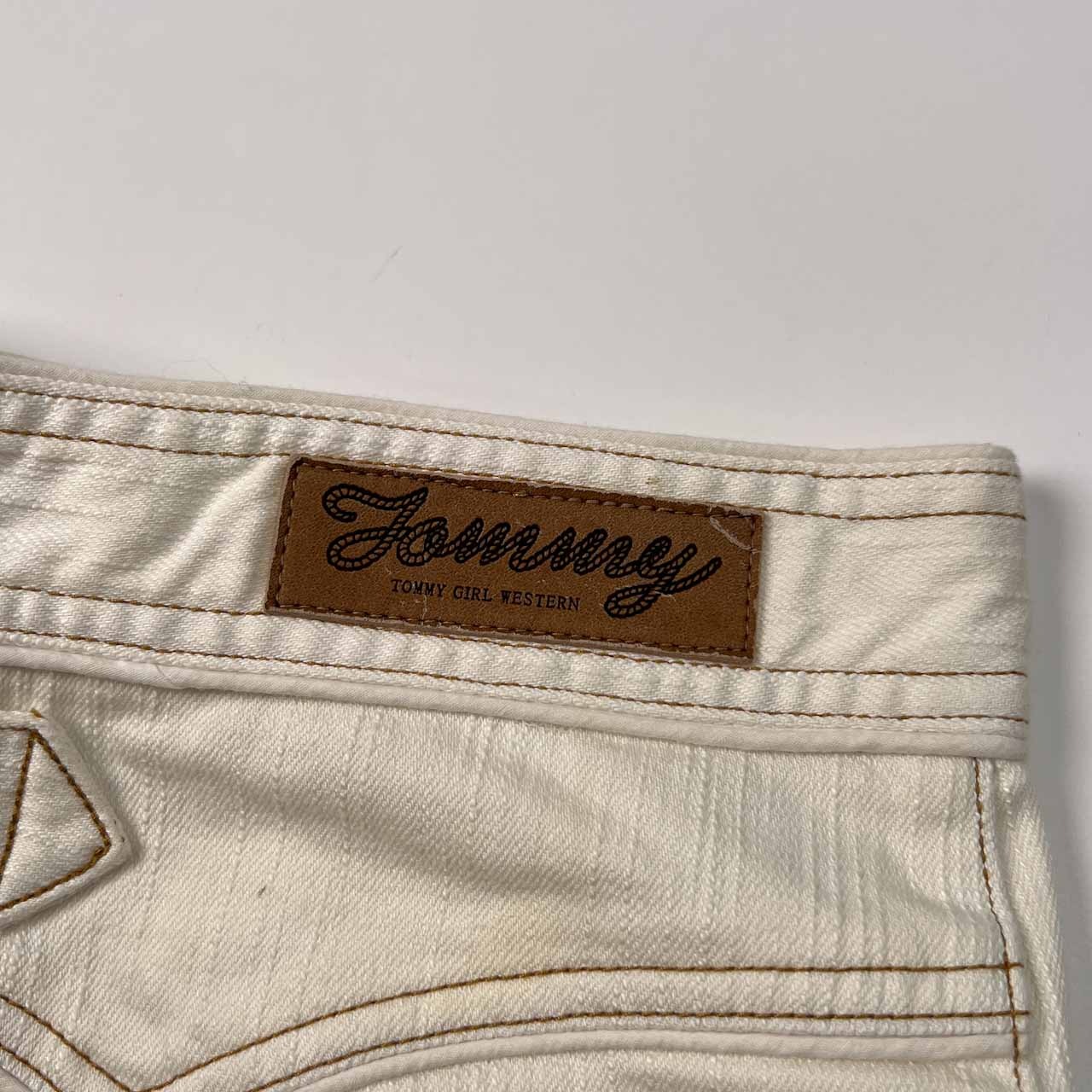 TOMMY JEANS トミー ジーンズ ホワイトデニム タイト ミニ スカート サイズ S /レディース/トミーヒルフィガー/TOMMY HILFIGER