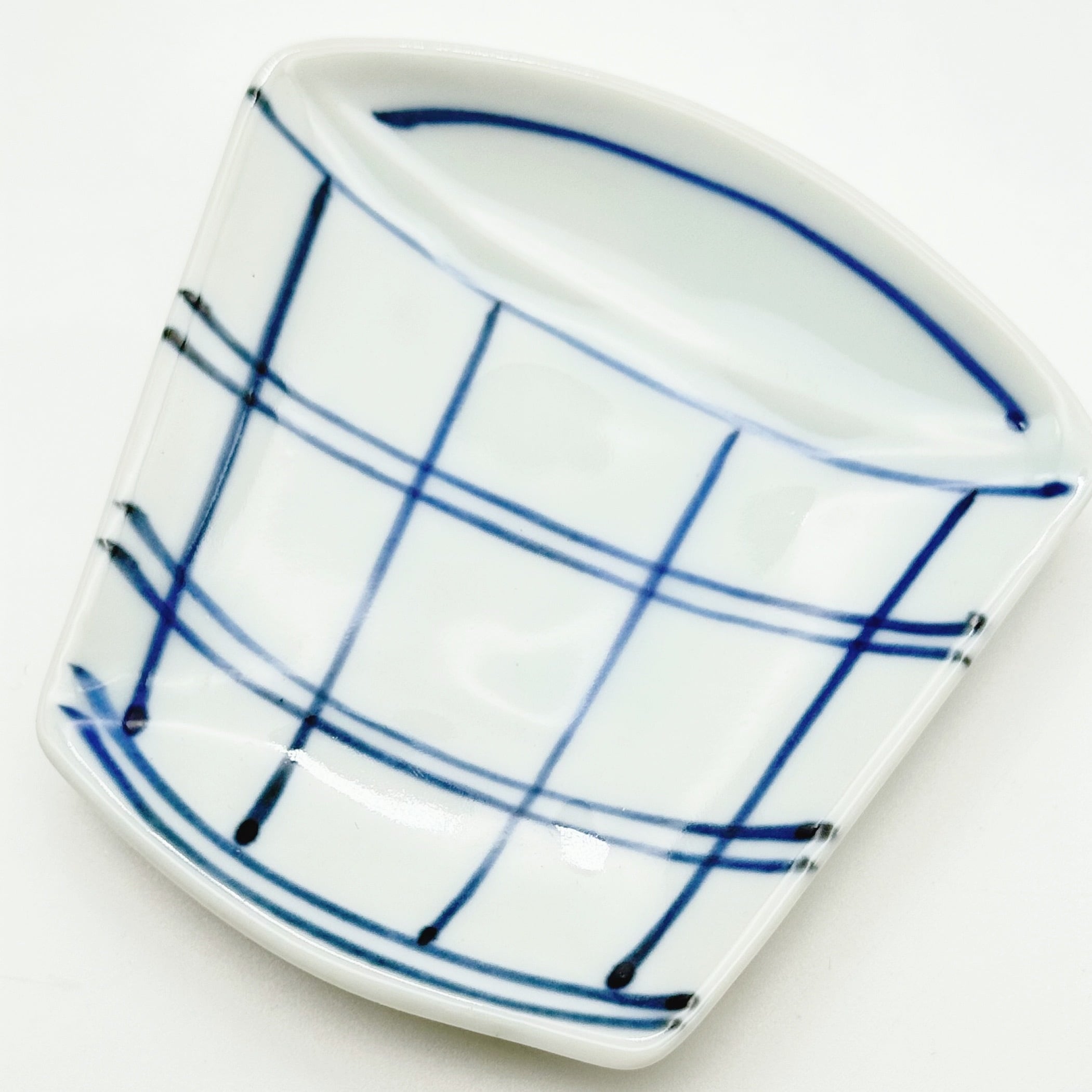 SALE】格子 そば猪口型小皿 (アウトレット) T2 | 24to3［西富陶磁器