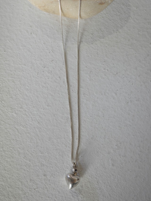 〈vintage silver925〉puffy heart necklace①