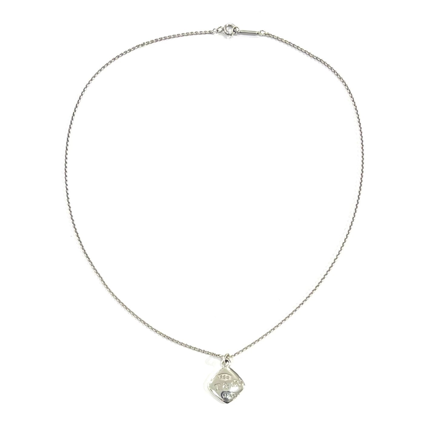 TIFFANY&CO.】2692 T&COティファニータグスクエアプレート ネックレス