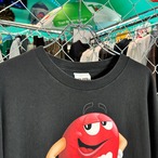 00s メキシコ製 M&Ms キャラクターTシャツ Red ブラック 2XL