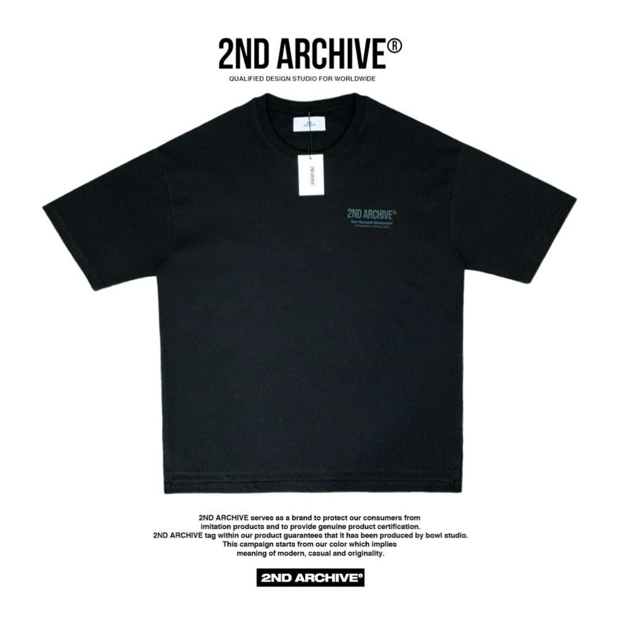 2ND005 2NDARCHIVE Tシャツ 韓国ファッション オーバーサイズ ユニセックス