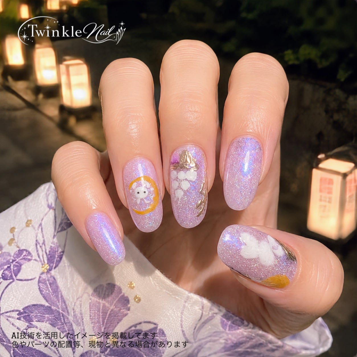 ネイルチップ【4350】お月見ネイル | Twinkle Nail