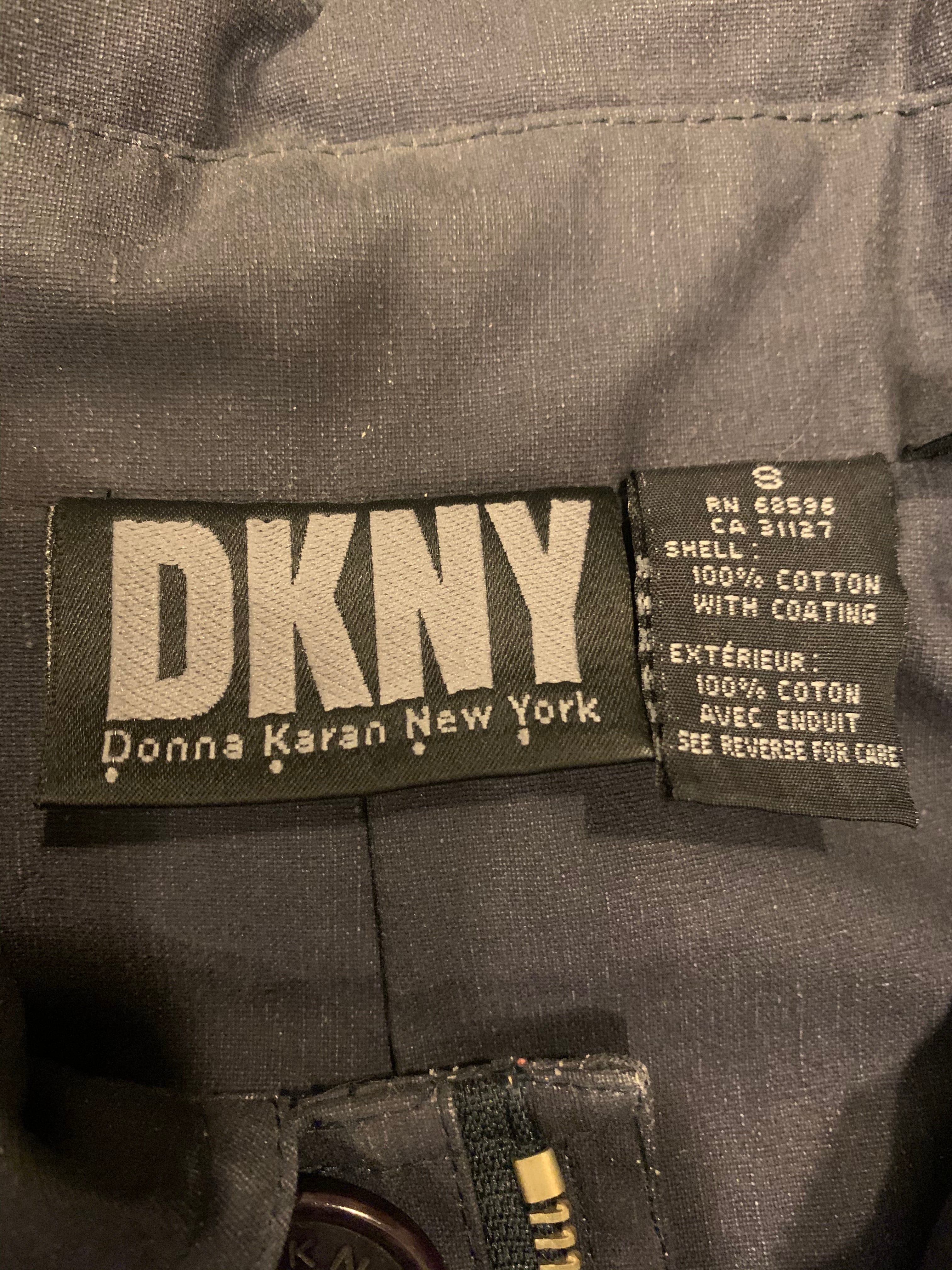 90年代 DKNY ダナキャラン ニューヨーク ステンカラーコート ライト