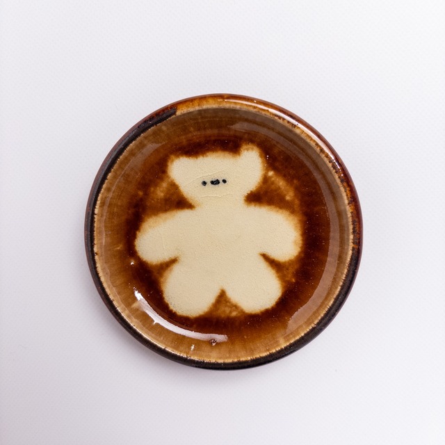 Small plate -Fluffy Teddy Bear-