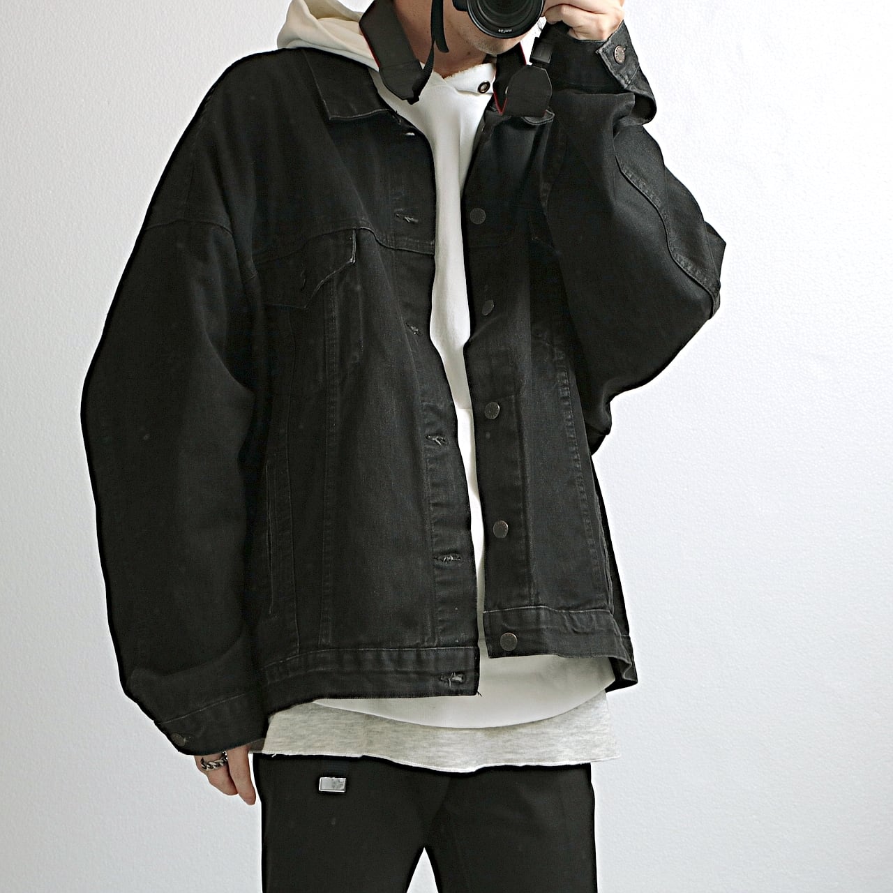 90s tyca usa製 ブラック デニム トラッカージャケット 古着 used