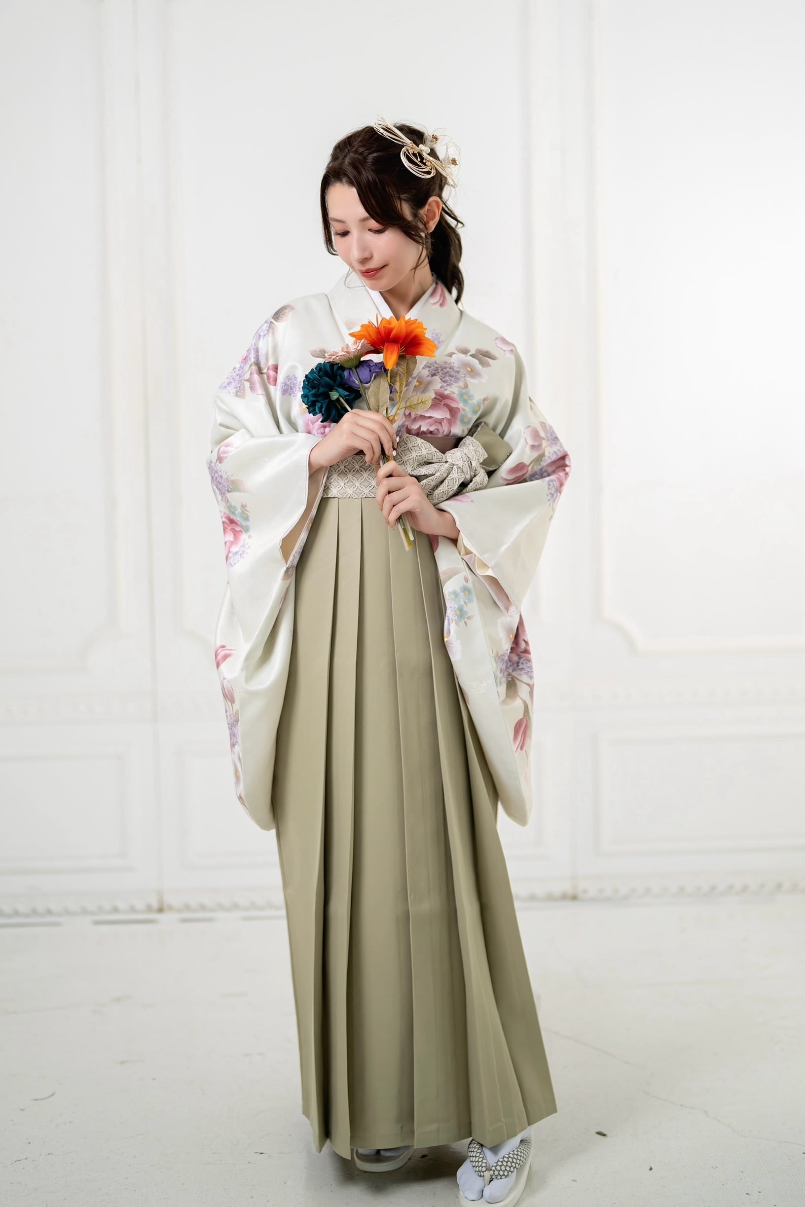 袴セット 卒業式 大学生 小学生 レディース 女の子 セット ベージュ