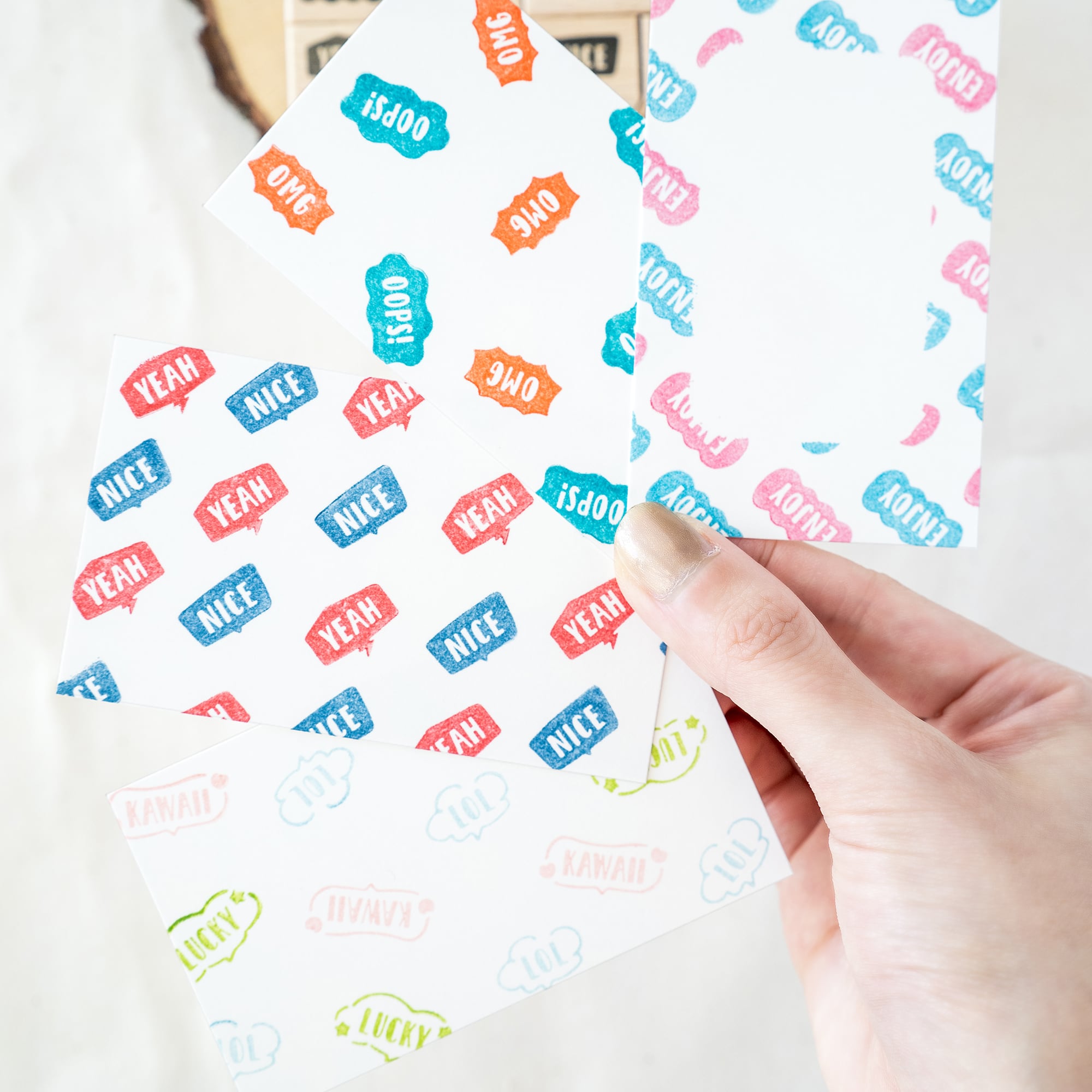 【吹き出しの文字】ENJOY | はんこ