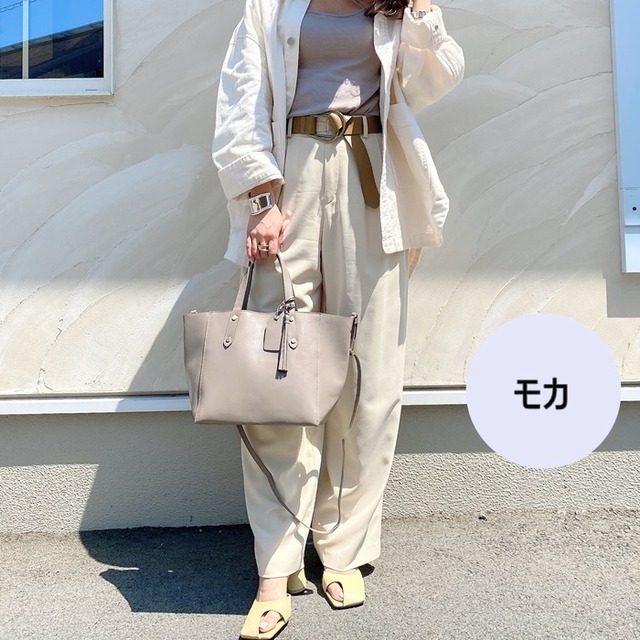 LUNCH　BAG　２WAY【モカ】～当店オリジナル革製品ブランド、Genuine Leather