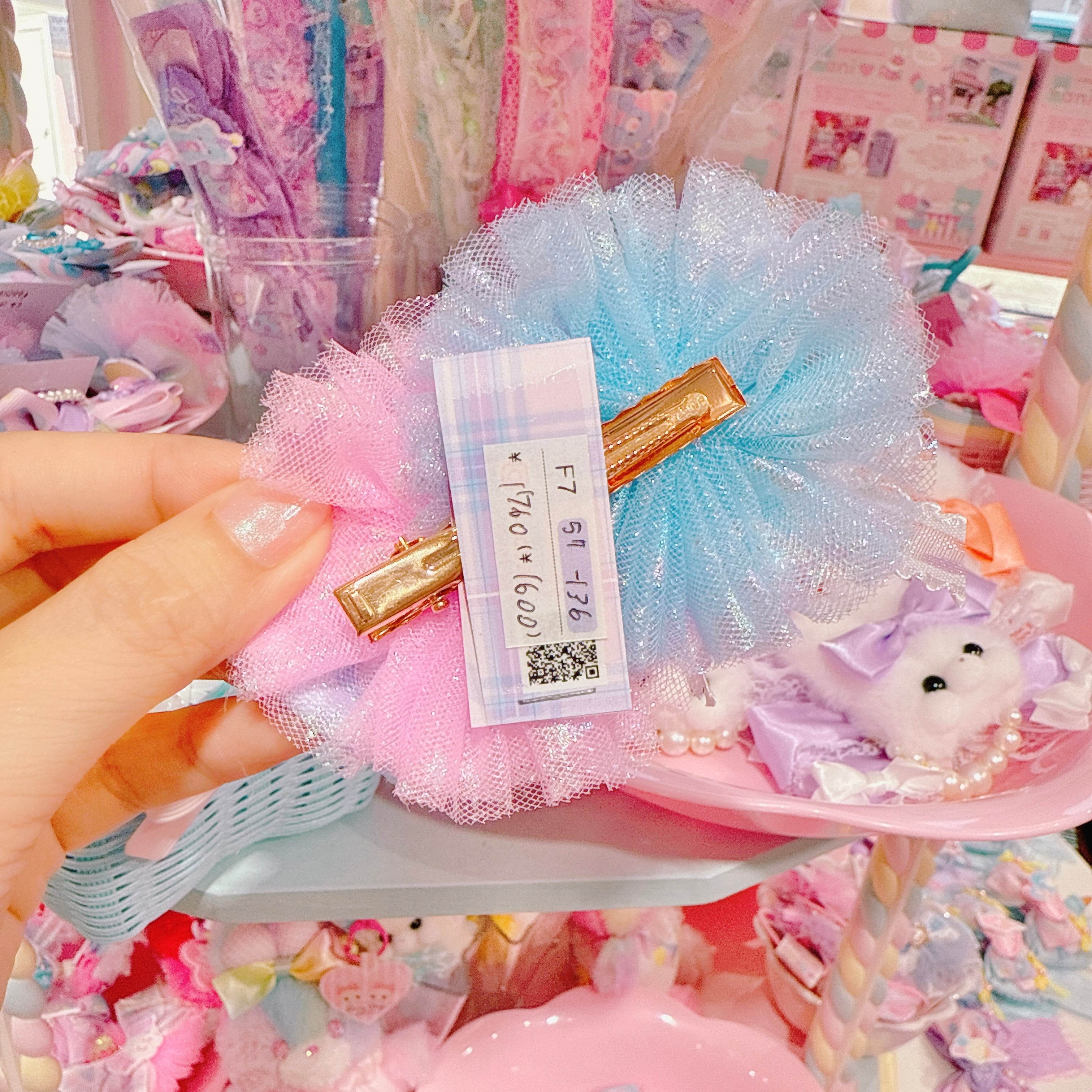 【F7】57-136チュールヘアクリップ