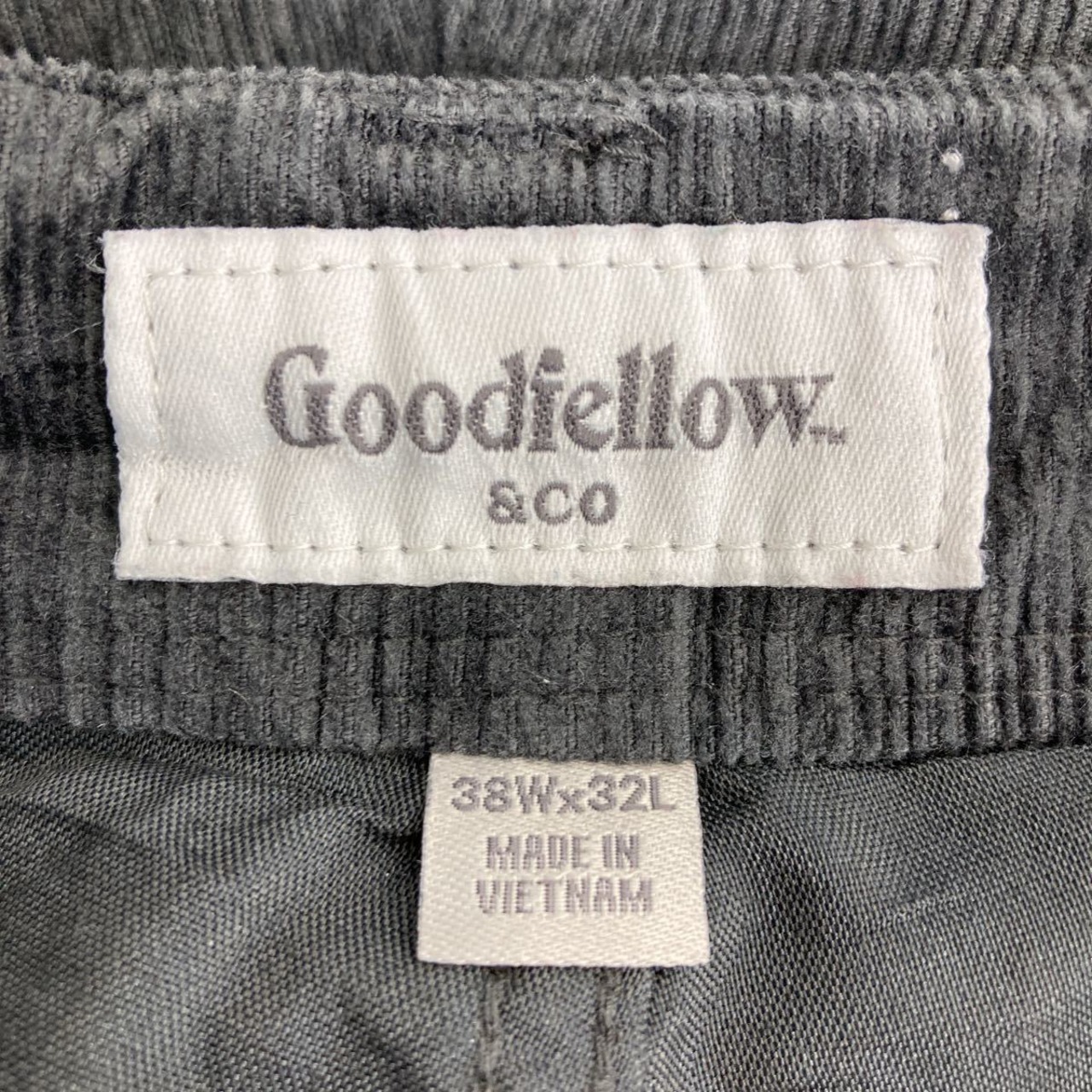 Goodiellow コーデュロイパンツ W38 スリムフィット ブラック 古着卸 