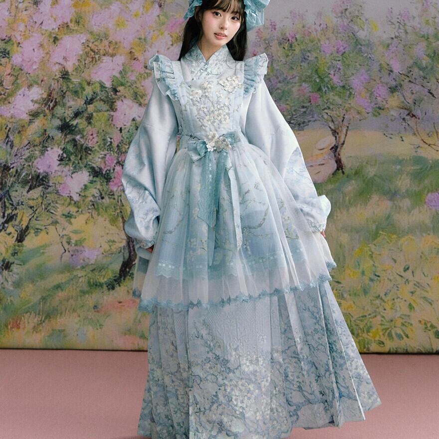 和ロリ｜杏花刺繍の着物風セットアップ 和洋折衷ロリータ | ロリータ