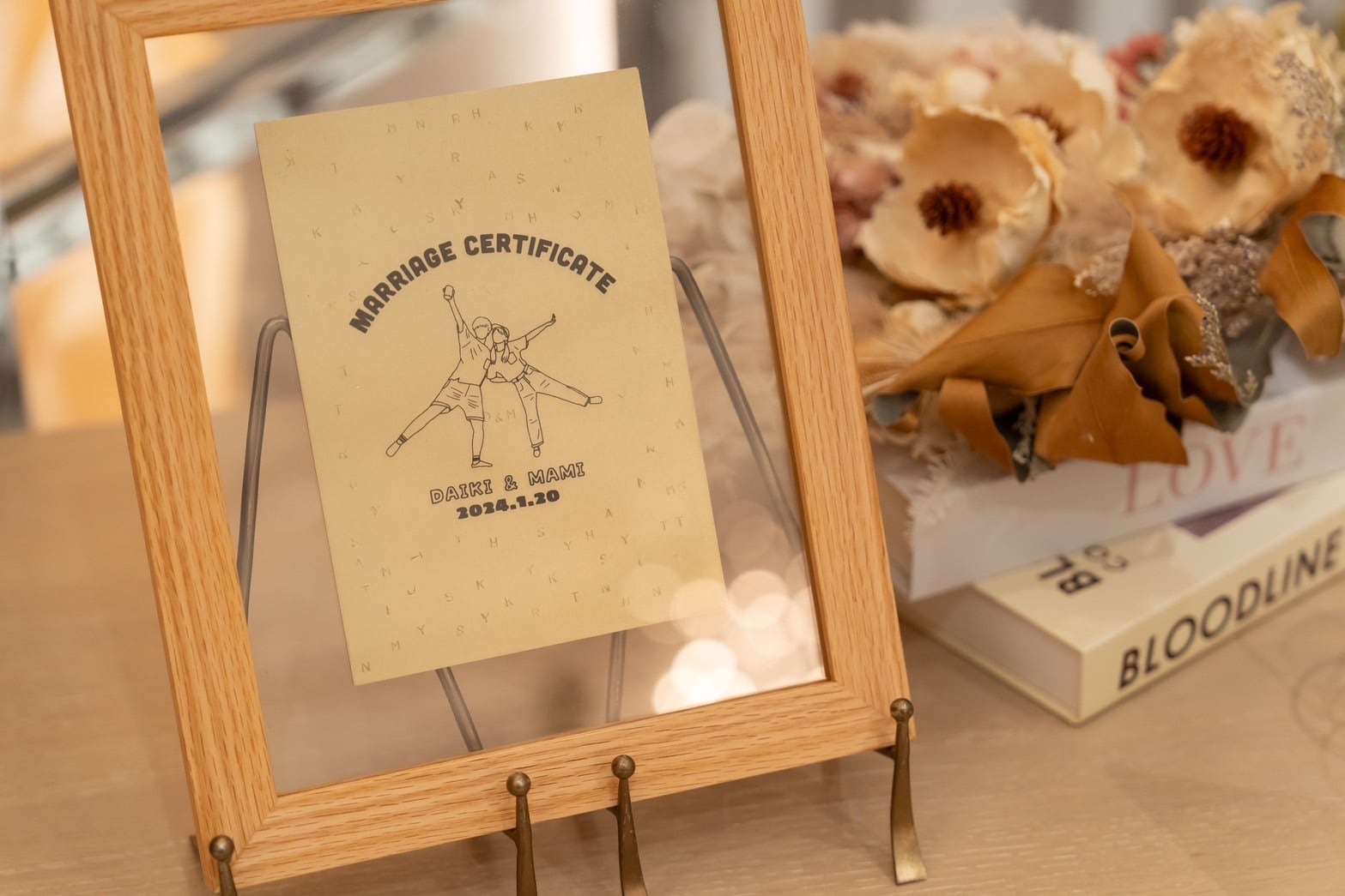 公式LINEにてオーダー受付中]真鍮結婚証明書イラストver | K&D
