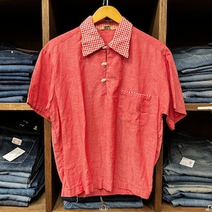 1950'S CALIFORNIA RED P/O SHIRT
