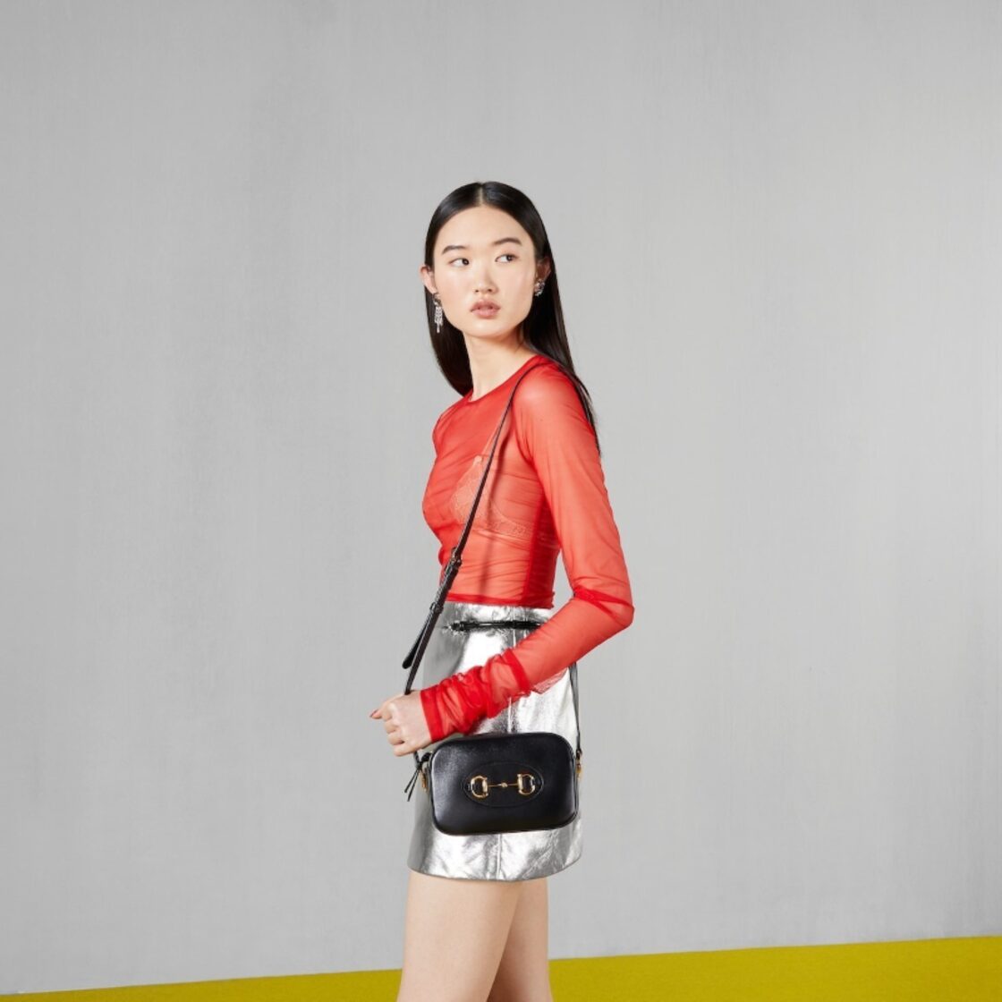 GUCCI グッチ ホースビット 1955 スモール ショルダーバッグ ブラック  