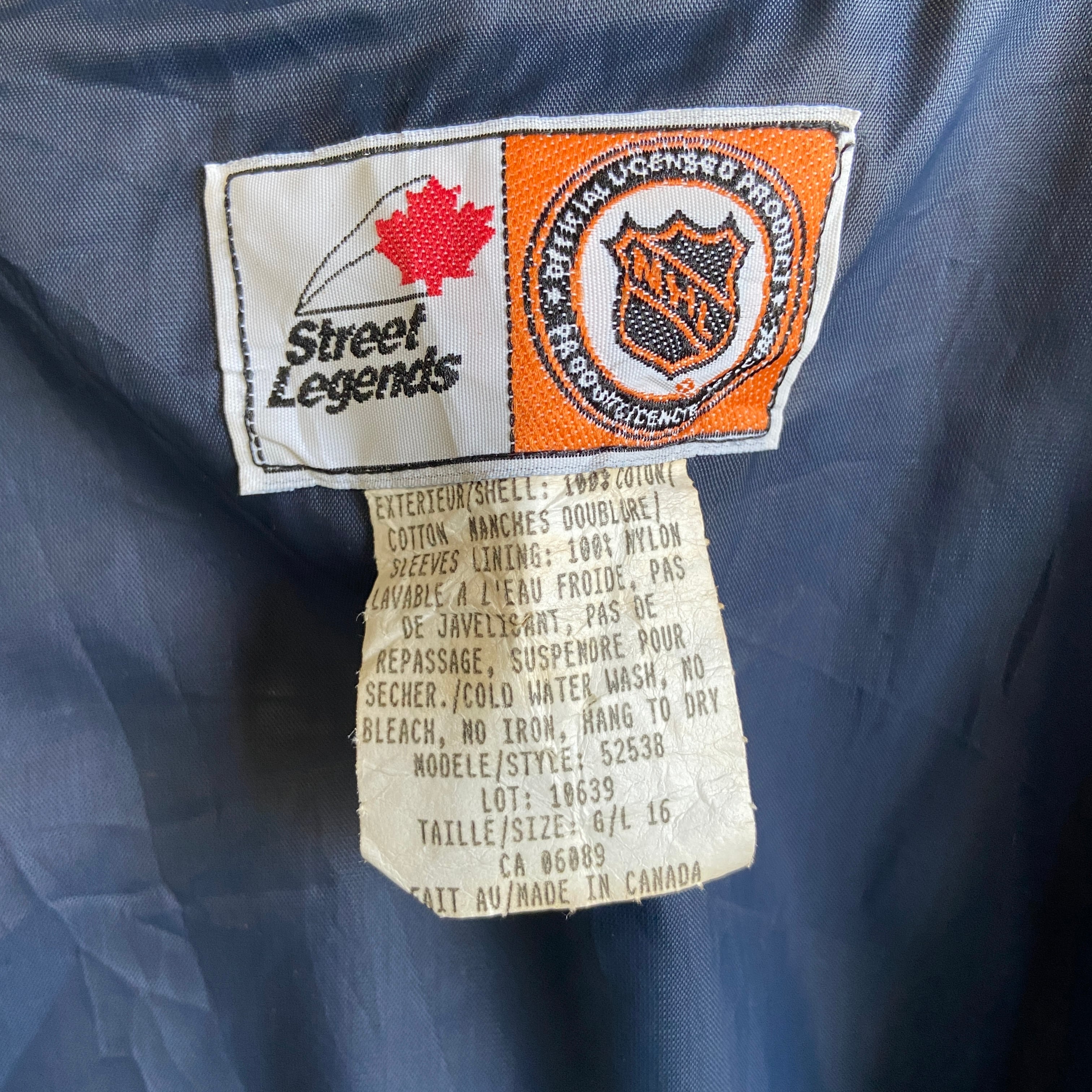 カナダ製 90年代 NHLチーム MAPLE LEAFS バックプリント デニム