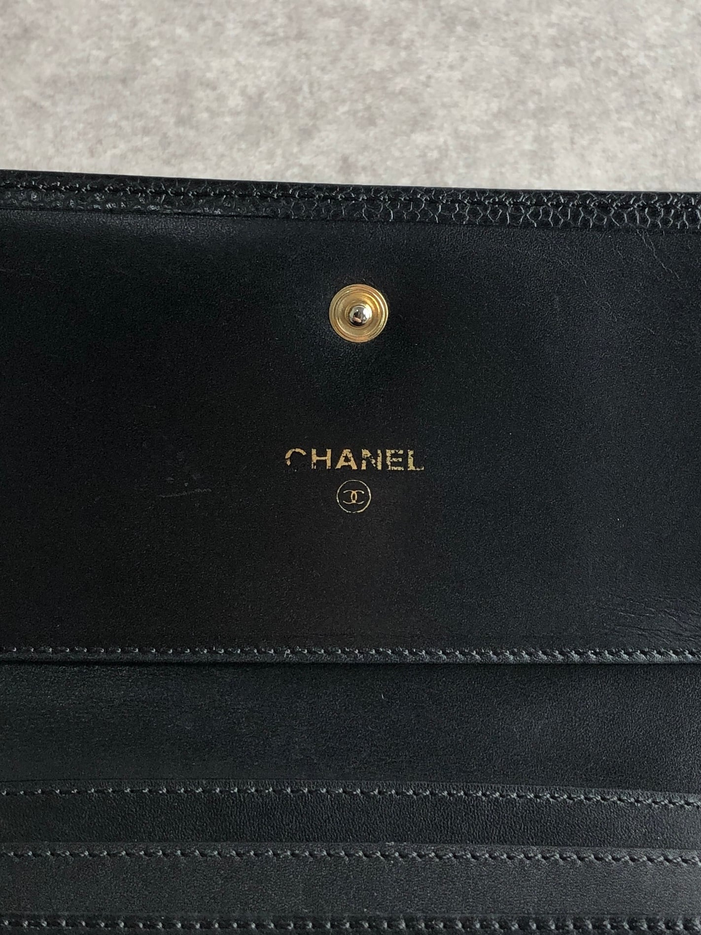 CHANEL シャネル 三つ折り財布 ココマーク ブラック CHANEL シャネル 財布 ブラック ココマーク 3つ折り vintage