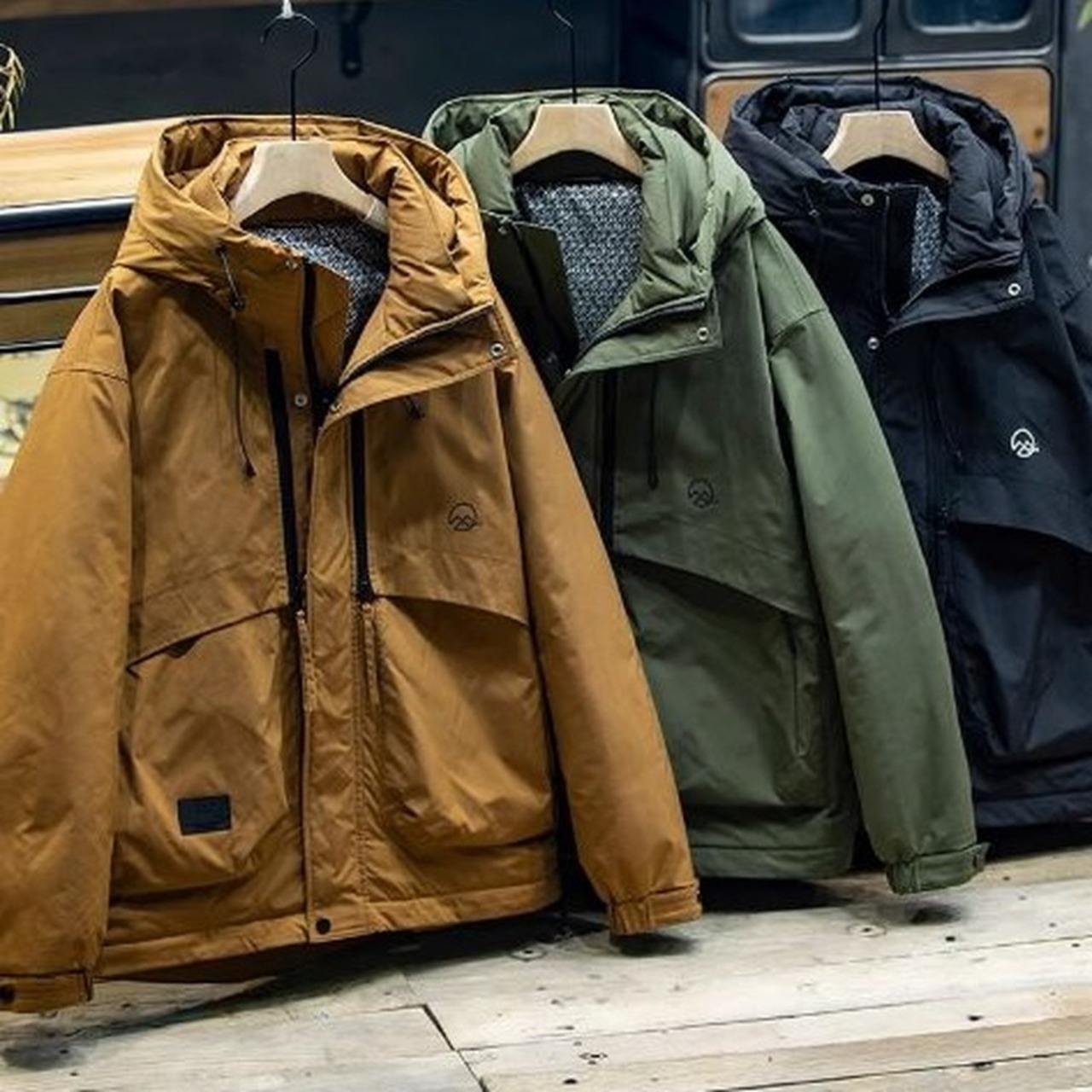 Hooded Zip-Up Hip-Length Padded Jacket ◇3color H0942