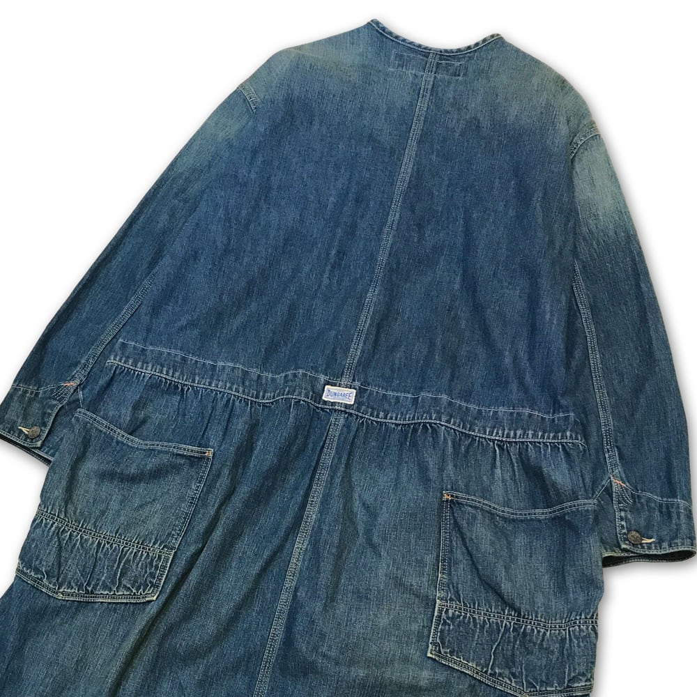 DENIM DUNGAREE(デニムダンガリー) dd728903-8ozデニム ノーカラー ...