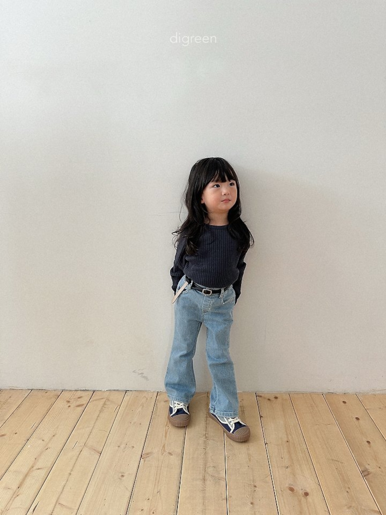 韓国子供服 / Digreen / 26Autumn / Bella Rib Tee / 長袖Tシャツ *S~XXL*