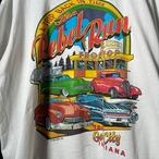 90s USA製　FRUIT OF THE LOOM アメ車　ホットロッド　ヴィンテージTシャツ　白