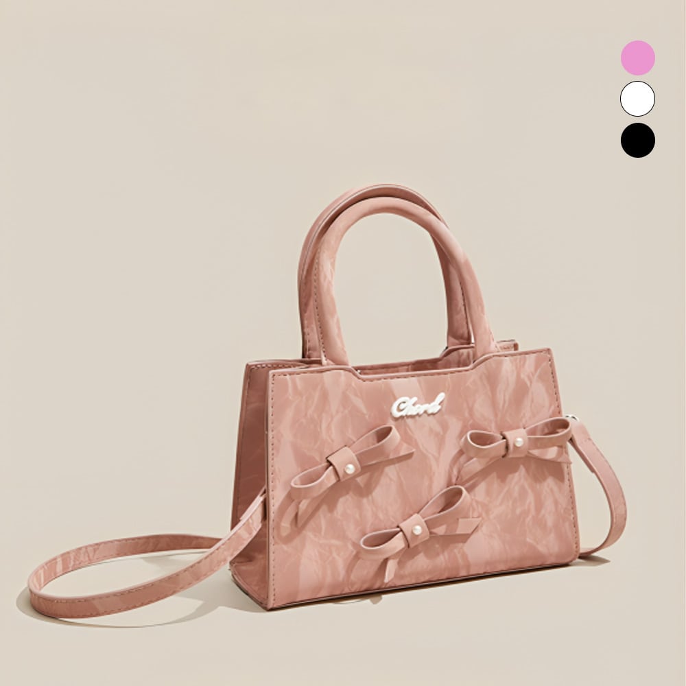 リボンアタッチ2wayショルダートートバッグ | 韓国/ワンホン