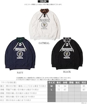 ◆フェイクレイヤード カレッジ スウェット◆ng-61225