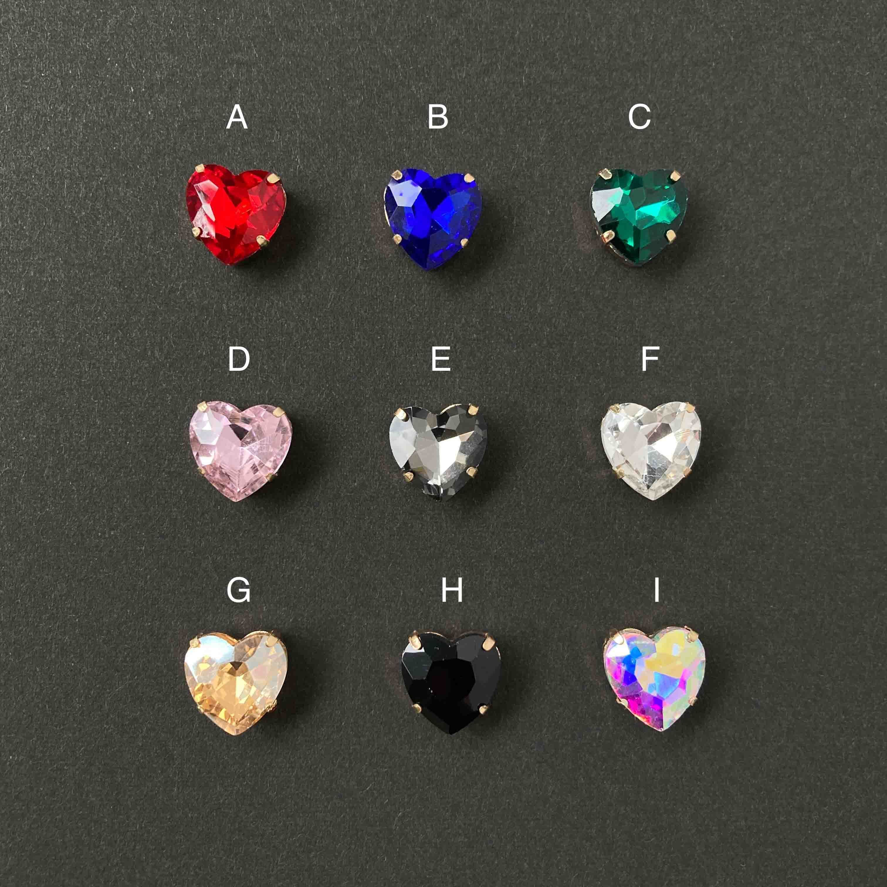 ハートビジューデコパーツS（12mm） | Dua-アクセサリーパーツショップ