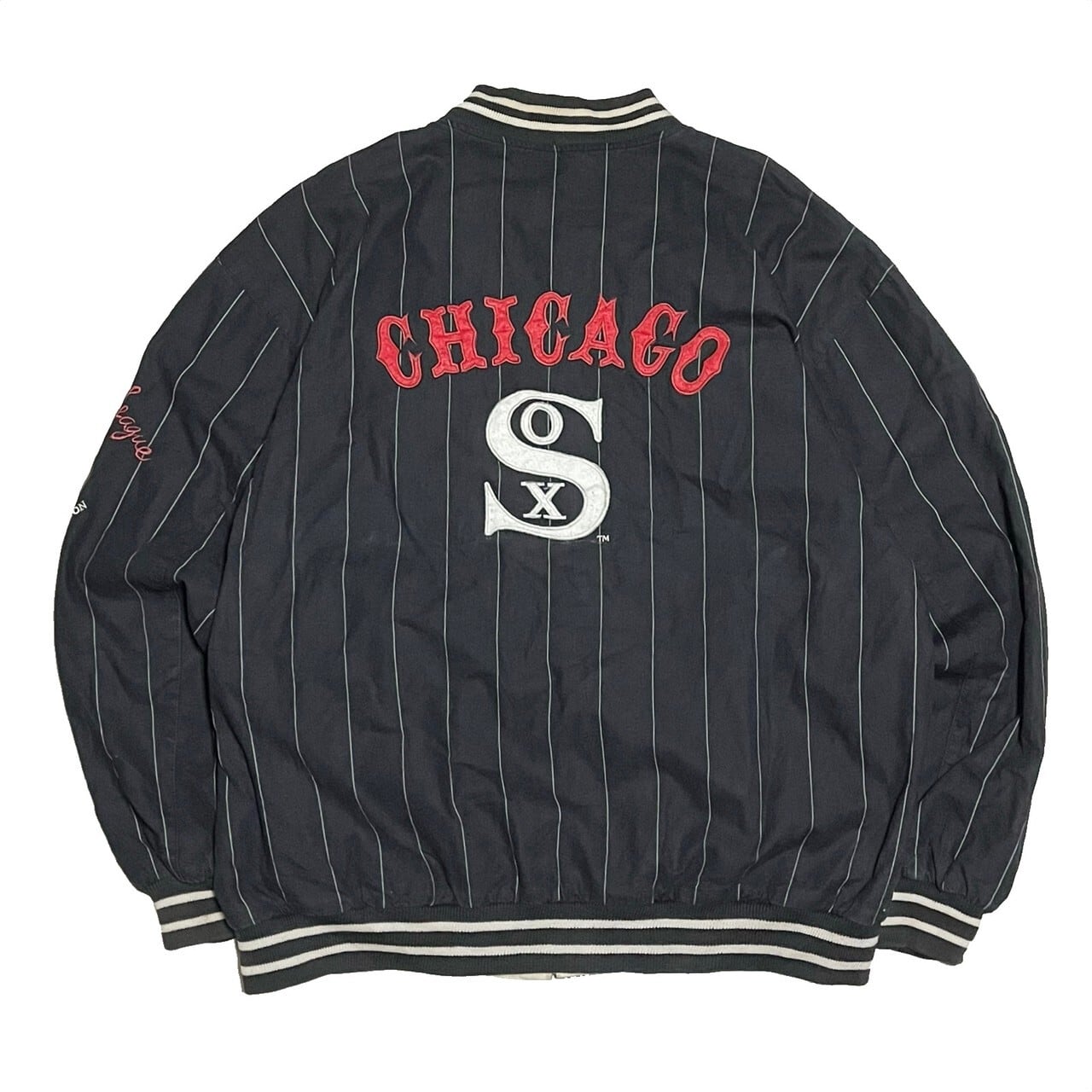 size XXL】90s MIRAGE white sox ホワイトソックス スタジャン