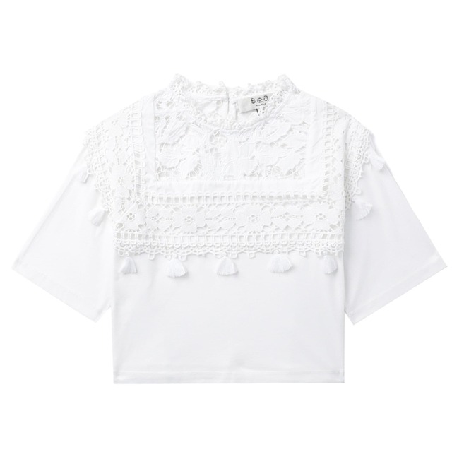 SEA NY　JOAH EMBROIDERY TEE　WHITE