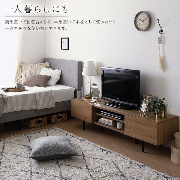 送料無料/即決 テレビ台 180 ブラウン テレビボード 180 ワイド