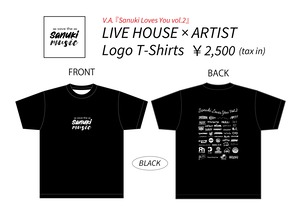 『Save the Sanuki Music』  LIVEHOUSE×ARTIST Logo T-Shirts  ブラック