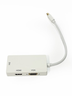 Mini DisplayPort to VGA/DVI/HDMI 変換アダプター 最大1920×1200＠60Hz出力対応