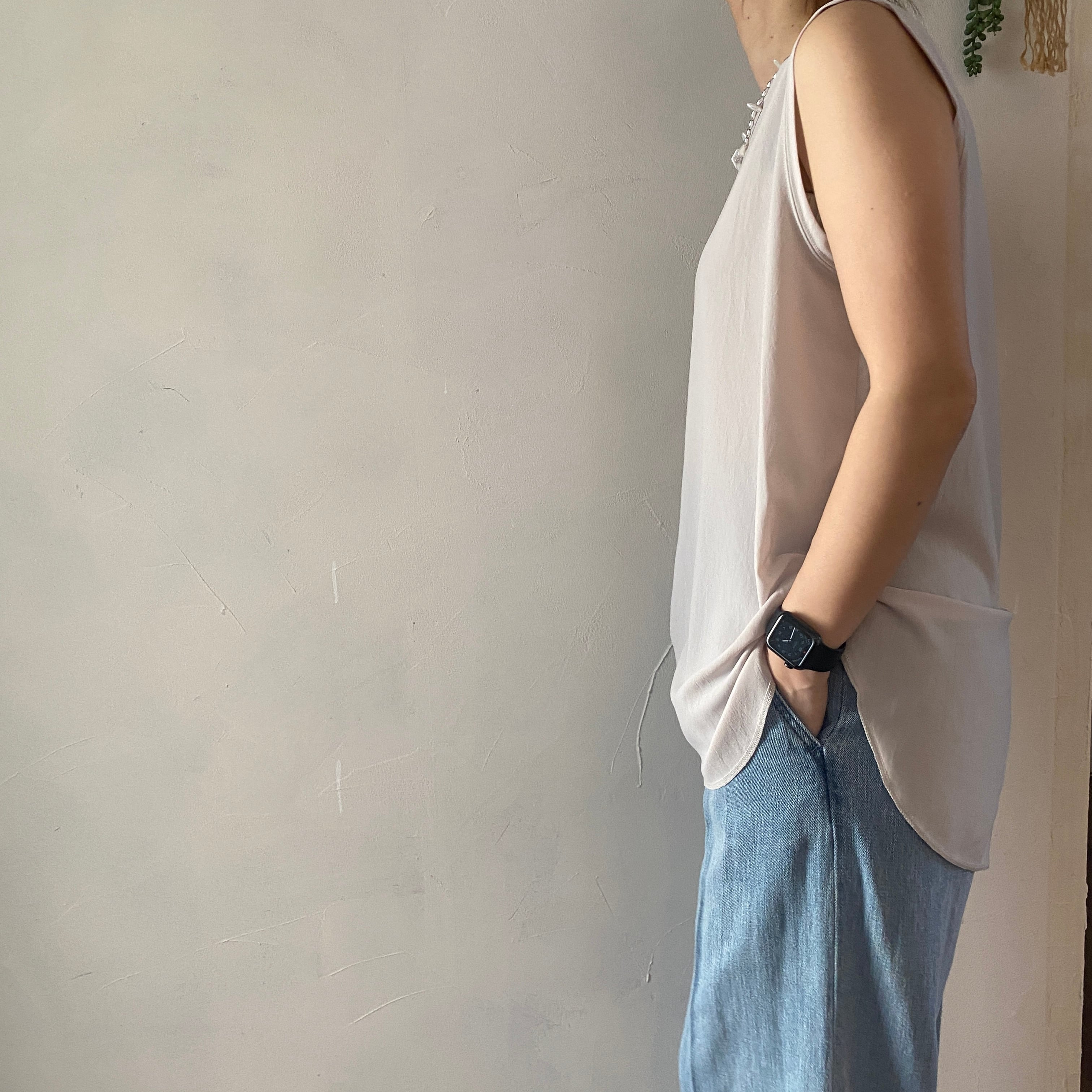 新色追加【dolly-sean/ヤマトドレス】ジョーゼットラウンドヘムタンクトップ　M8522