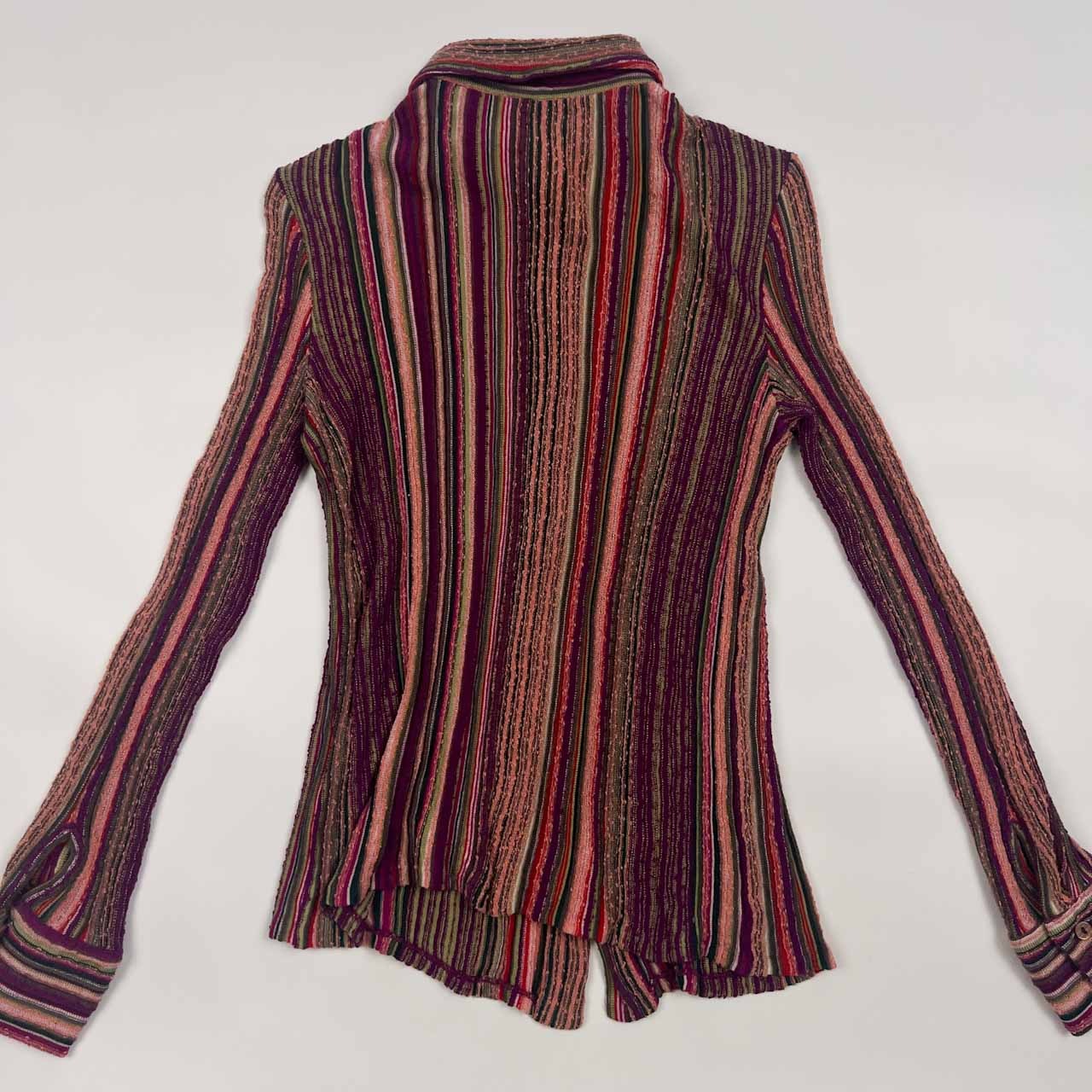 シルク混 MISSONI ミッソーニ マルチストライプ 長袖 ニット カーディガン/レディース