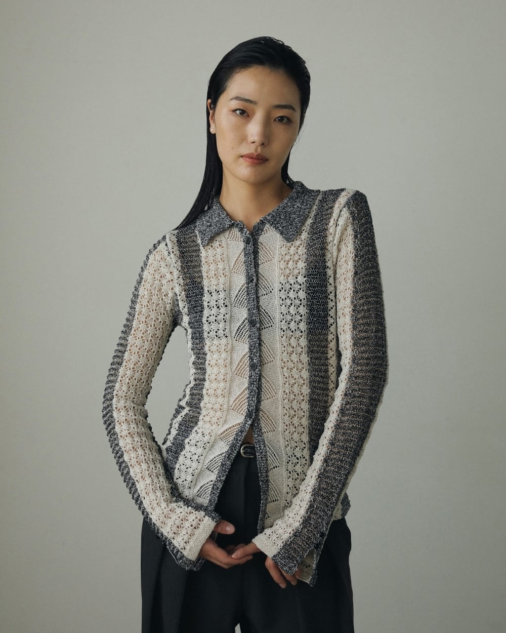 anuke 】Mix Knit Shirts | valance 福井|レディース セレクト anuke 】Mix Knit Shirts | valance 福井|レディース セレクト