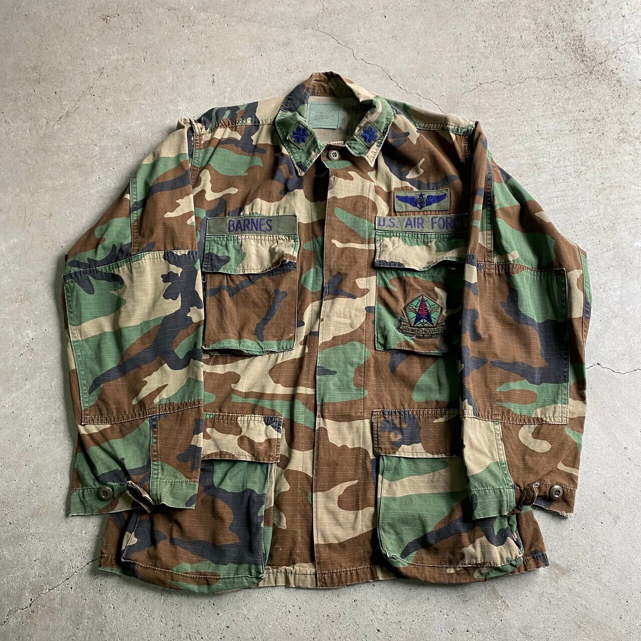 90年代 米軍実品 USAF ウッドランドカモ 迷彩 リップストップ BDU